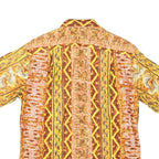 BAREFOOT HALLOWEEN Mens Yellow Halloween Themed Shirt XS Cotton Blend Casual