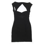 OPENING CEREMONY Womens Black Bodycon Polyester Blend Mini Dress S Cutout