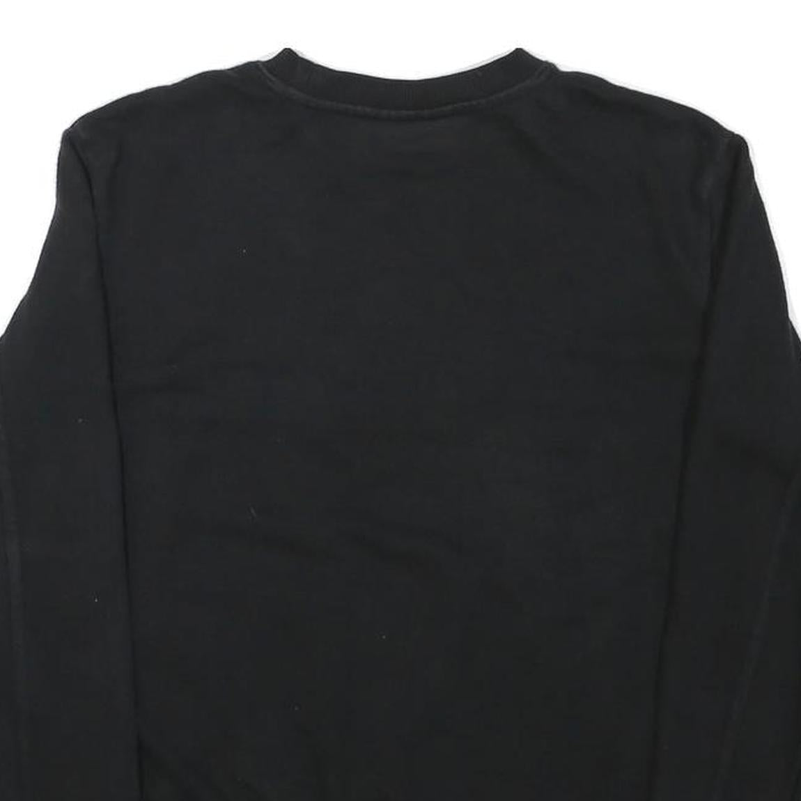 FILA Womens Black Multicolour Logo Crew Neck S Casual Sweatshirt