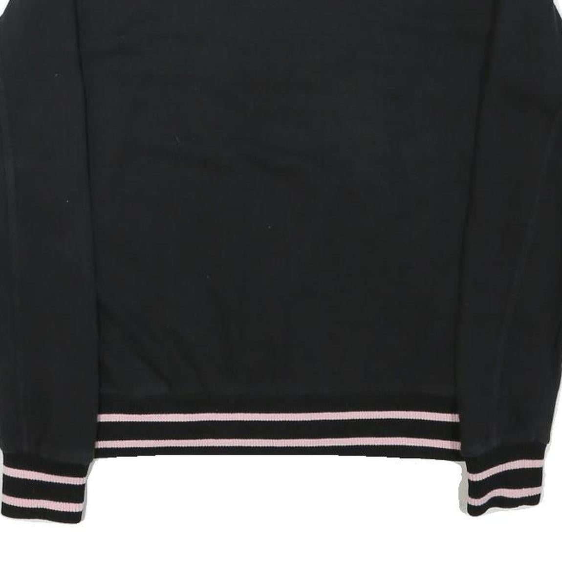 FILA Womens Black Multicolour Logo Crew Neck S Casual Sweatshirt