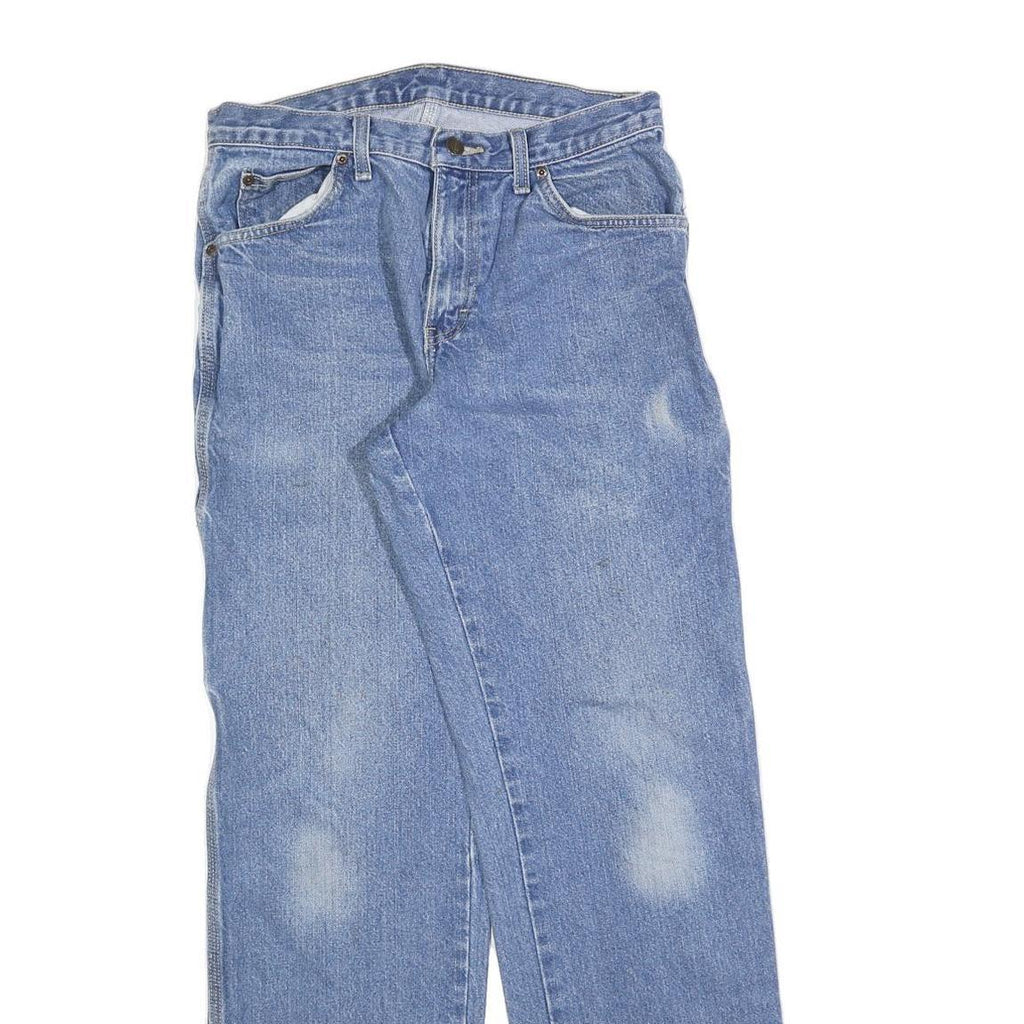 DICKIES Mens Regular Fit Blue Denim Jeans W30 L34 Workwear Cotton Blend Zip