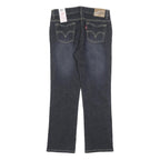LEVI'S Womens Jeans Blue Slim Straight Denim Medium W28 L25 Stylish Zip