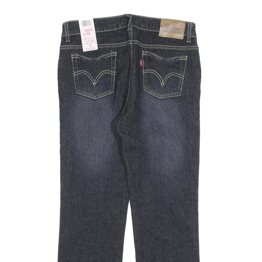 LEVI'S Womens Jeans Blue Slim Straight Denim Medium W28 L25 Stylish Zip