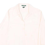 LAUREN RALPH LAUREN Womens Cream Plain Shirt L Button Down Collar Lightweight