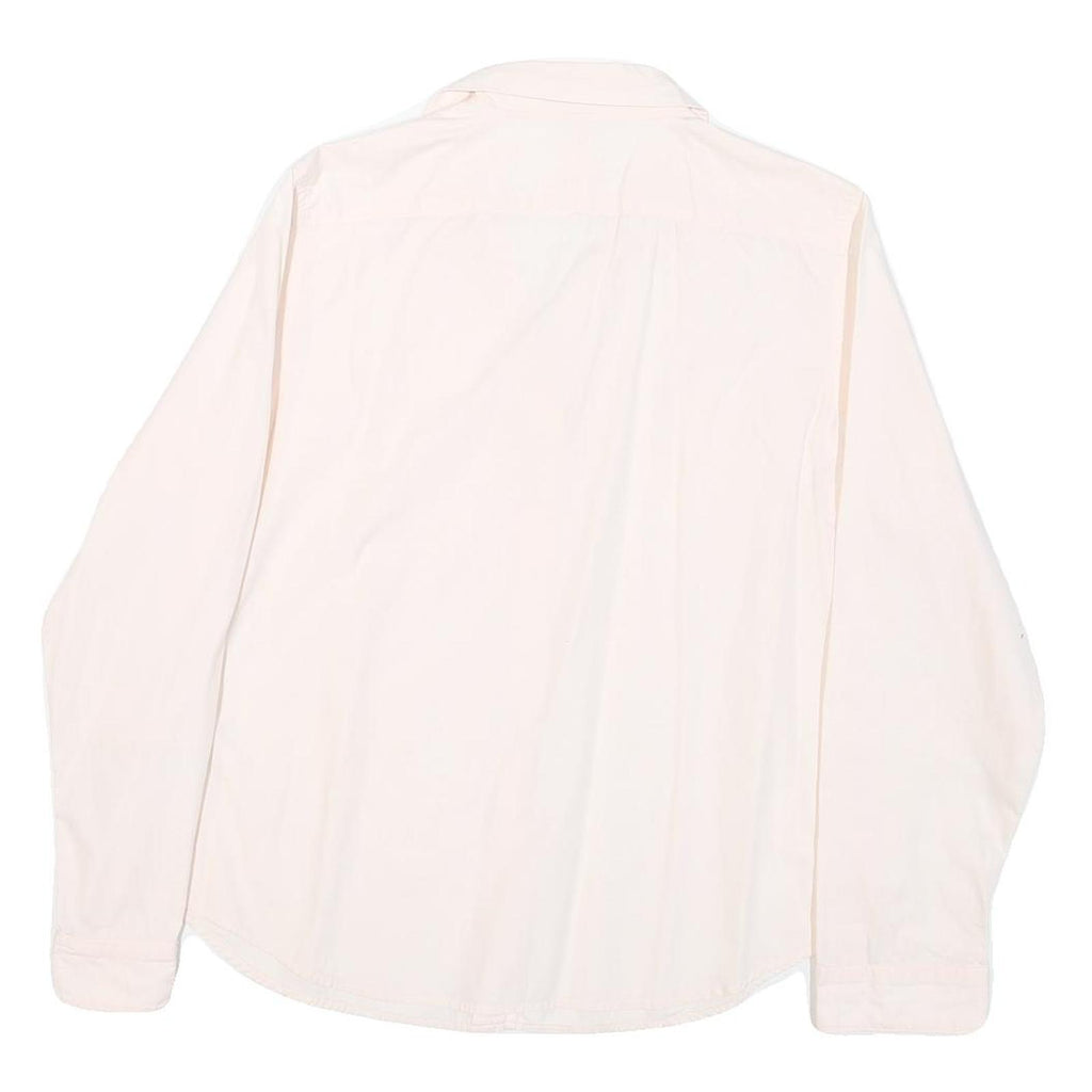 LAUREN RALPH LAUREN Womens Cream Plain Shirt L Button Down Collar Lightweight