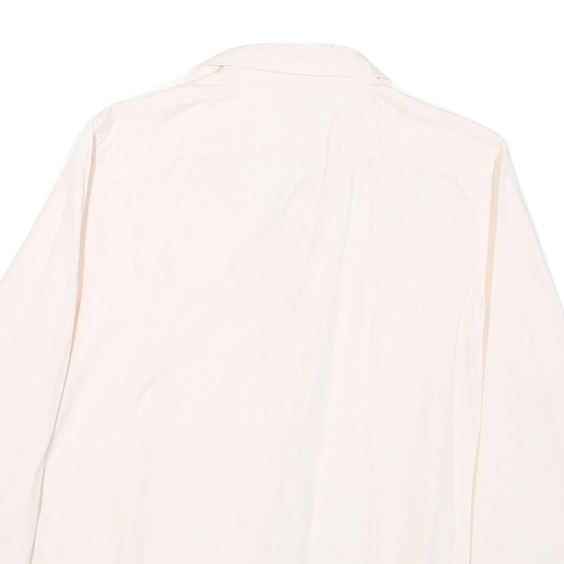 LAUREN RALPH LAUREN Womens Cream Plain Shirt L Button Down Collar Lightweight