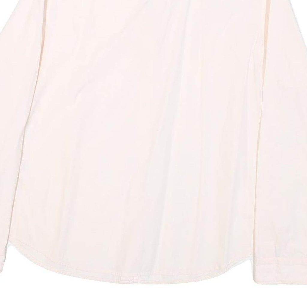 LAUREN RALPH LAUREN Womens Cream Plain Shirt L Button Down Collar Lightweight