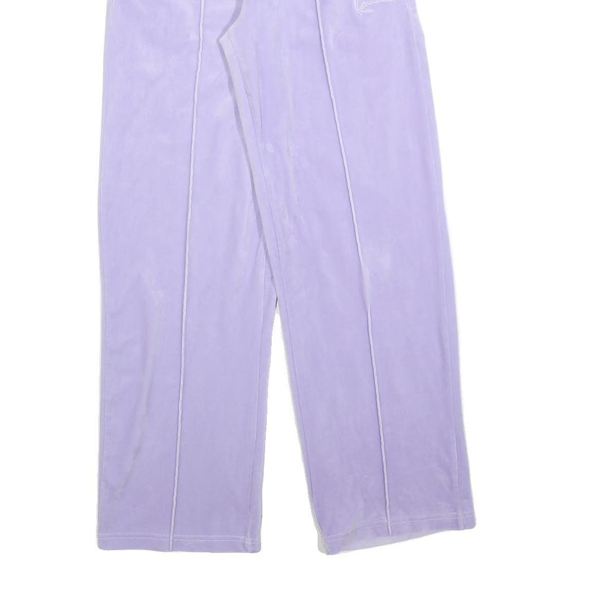 KARL KANI Womens Joggers Purple S W26 L30 Relaxed Wide-Leg Polyester Drawstring