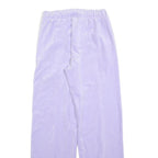 KARL KANI Womens Joggers Purple S W26 L30 Relaxed Wide-Leg Polyester Drawstring