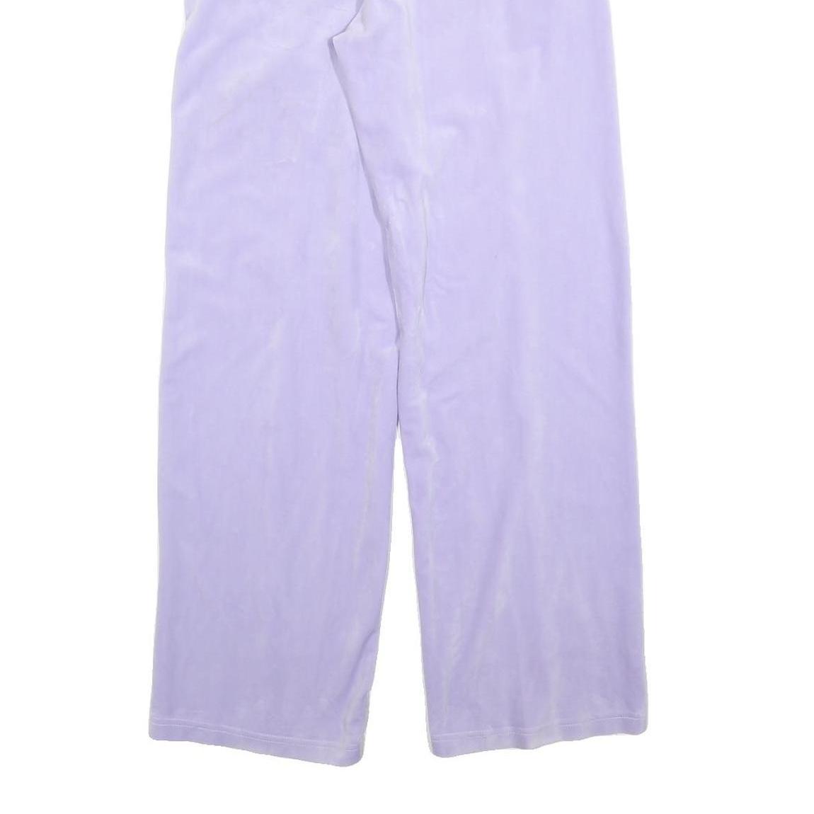 KARL KANI Womens Joggers Purple S W26 L30 Relaxed Wide-Leg Polyester Drawstring