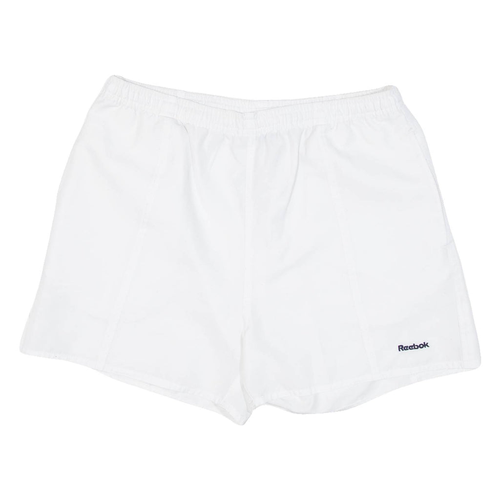 REEBOK Womens Sports Shorts White Relaxed UK 12 W30