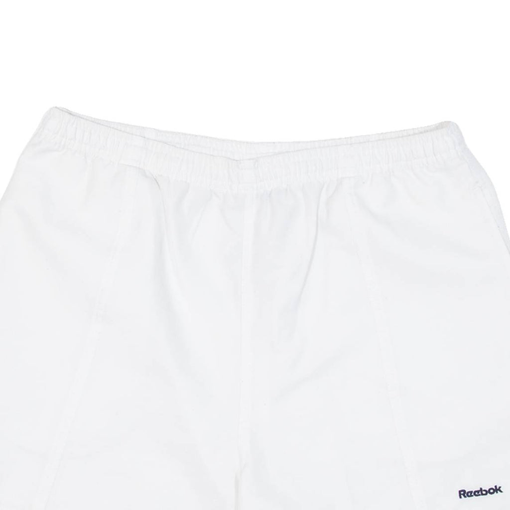 REEBOK Womens Sports Shorts White Relaxed UK 12 W30