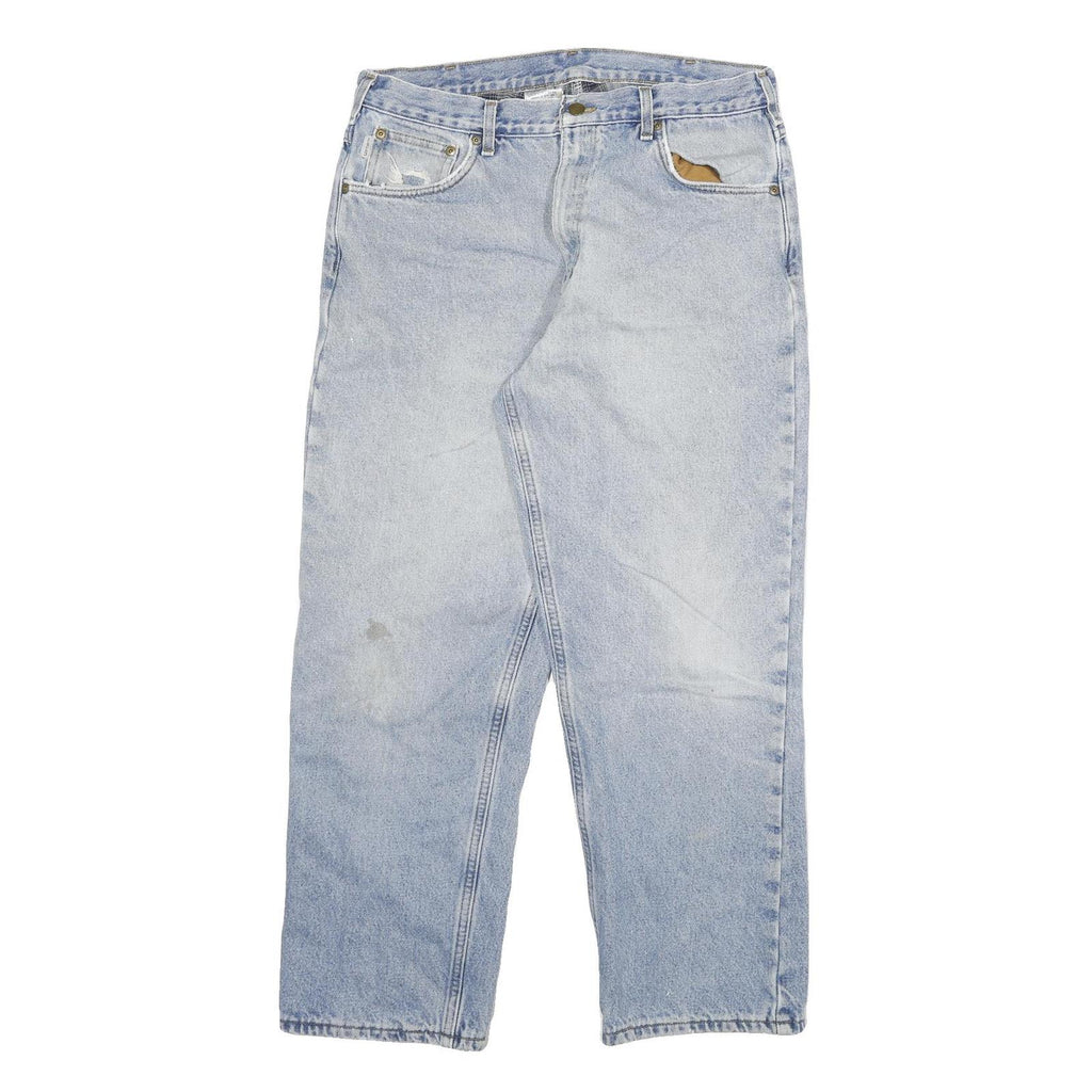 CARHARTT Mens Jeans Blue Relaxed Straight Denim Medium W34 L29 Casual Durable