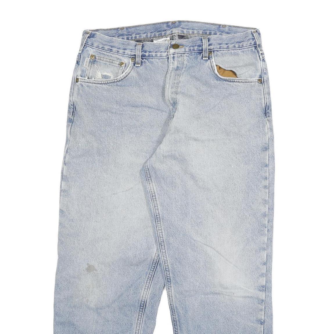 CARHARTT Mens Jeans Blue Relaxed Straight Denim Medium W34 L29 Casual Durable