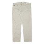 LEE COOPER Mens Cotton Blend Beige Regular Fit Straight Leg Trousers W40 L31
