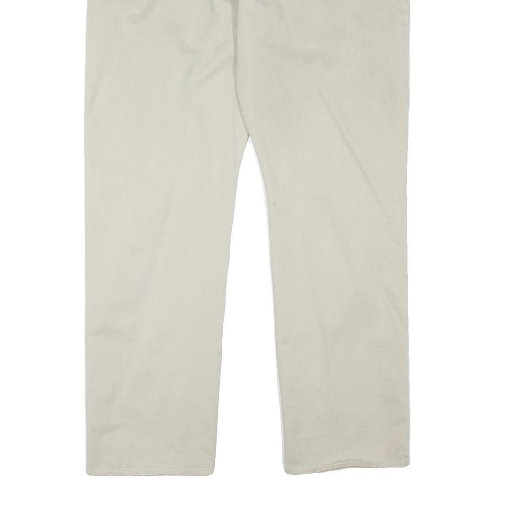 LEE COOPER Mens Cotton Blend Beige Regular Fit Straight Leg Trousers W40 L31