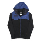 G-STAR Mens Black & Blue Hooded Zip Jacket M Cotton Casual Streetwear Knit