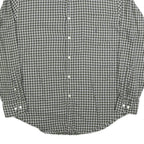 NAUTICA Mens Green & White Checked Shirt XL Casual Cotton Blend Long Sleeve