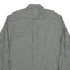 NAUTICA Mens Green & White Checked Shirt XL Casual Cotton Blend Long Sleeve
