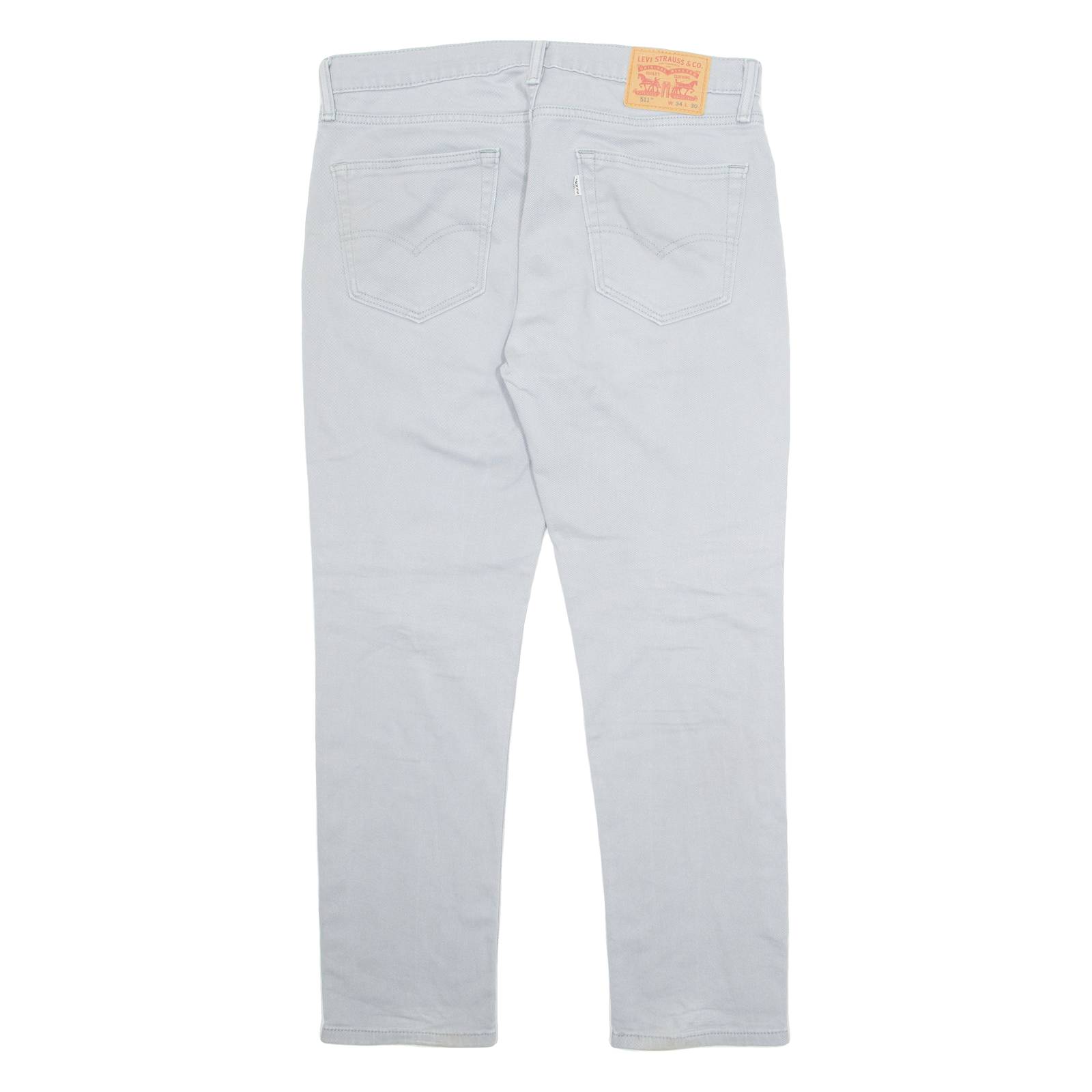 LEVI'S 511 Jeans Mens Grey Skinny Straight W34 L30
