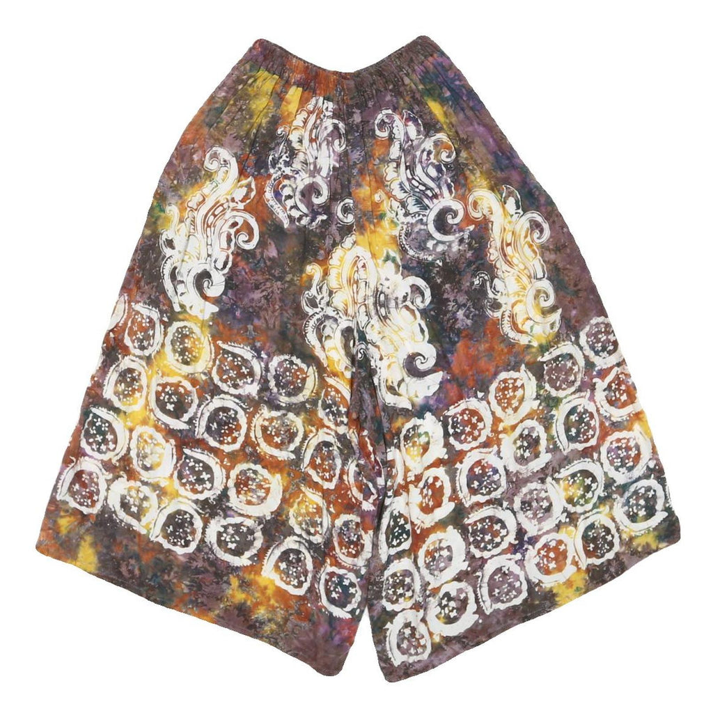 Womens Printed Cotton Blend Shorts XXS W20 Elastic Waist Patterned