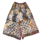 Womens Printed Cotton Blend Shorts XXS W20 Elastic Waist Patterned