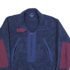 MOUNTAIN EQUIPMENT Womens Navy & Burgundy Polyester Patterned Pullover Jumper L