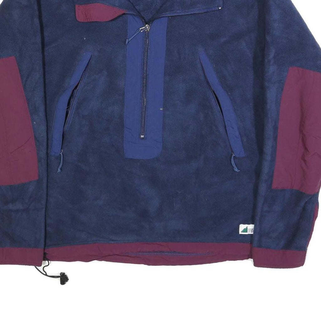 MOUNTAIN EQUIPMENT Womens Navy & Burgundy Polyester Patterned Pullover Jumper L