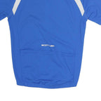 SCOTT Mens Blue & White Modern T-Shirt M Short Sleeve Round Neck Half Zip