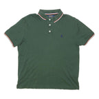 POLO RALPH LAUREN Mens Green Cotton Blend Short Sleeve Plain M Polo Shirt