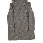 MICHAEL KORS Womens Green & Beige Camo Outdoor Jacket M Polyester Blend Zip