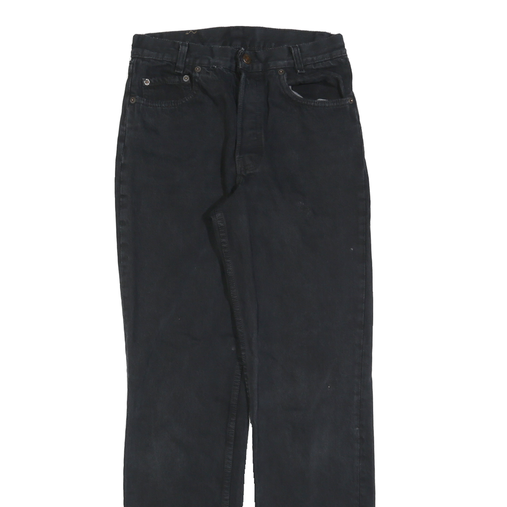 LEVI'S Womens Regular Black Jeans Denim W26 L32 Button Closure Classic Fit