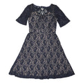 MONSOON Womens Navy Blue Fit & Flare Lace Knee Length Dress UK 12 Elegant