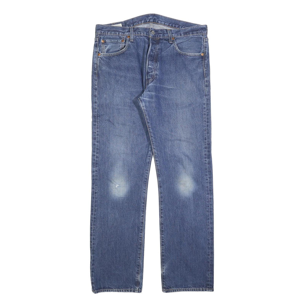 LEVI'S 501 BIG E Mens Jeans Blue Regular Straight Denim Light W34 L32 Button
