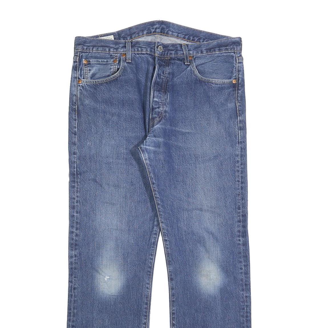 LEVI'S 501 BIG E Mens Jeans Blue Regular Straight Denim Light W34 L32 Button