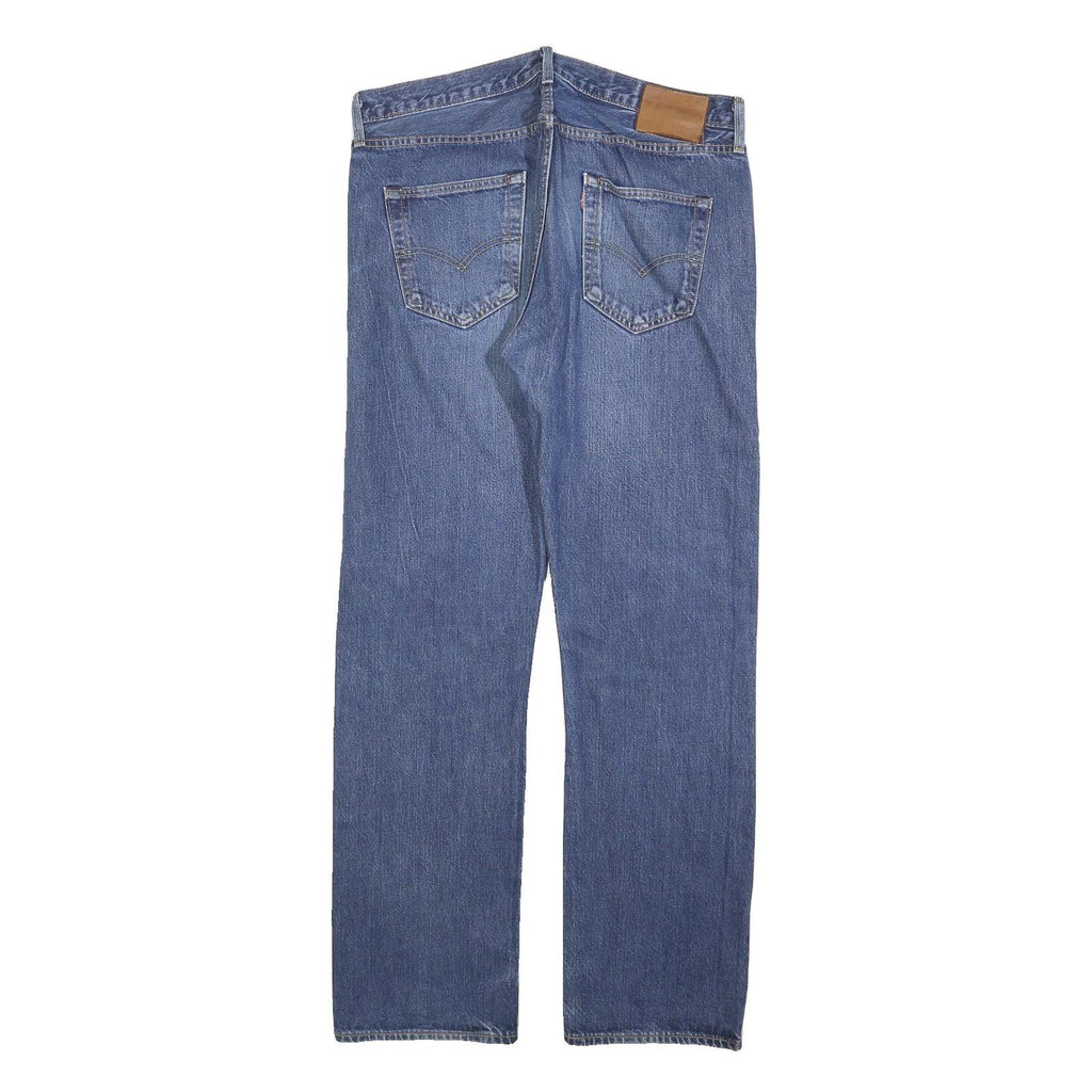 LEVI'S 501 BIG E Mens Jeans Blue Regular Straight Denim Light W34 L32 Button