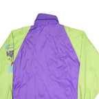 Womens Purple & Green Vintage Windbreaker Jacket XL Polyester Blend Colourblock