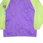 Womens Purple & Green Vintage Windbreaker Jacket XL Polyester Blend Colourblock