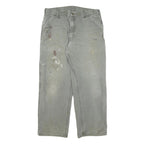 CARHARTT Mens Jeans Grey Regular Straight Denim W34 L29 Workwear Utility
