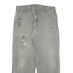 CARHARTT Mens Jeans Grey Regular Straight Denim W34 L29 Workwear Utility