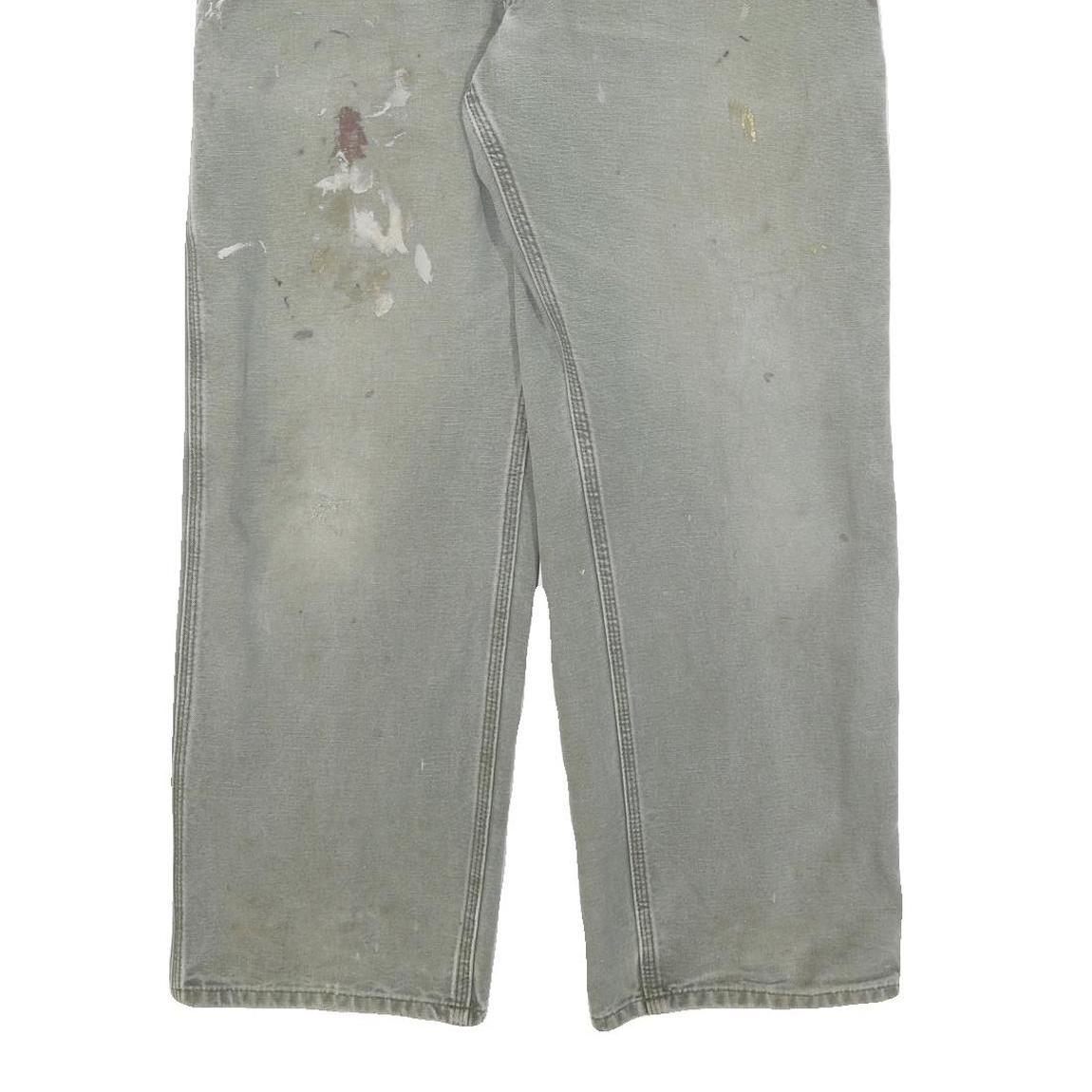 CARHARTT Mens Jeans Grey Regular Straight Denim W34 L29 Workwear Utility