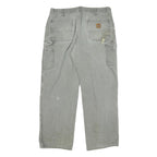 CARHARTT Mens Jeans Grey Regular Straight Denim W34 L29 Workwear Utility
