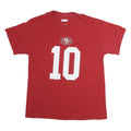 NFL Mens Red 10 Garoppolo Graphic T-Shirt L Short Sleeve Crew Neck NFL Fan Gear