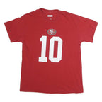 NFL Mens Red 10 Garoppolo Graphic T-Shirt L Short Sleeve Crew Neck NFL Fan Gear