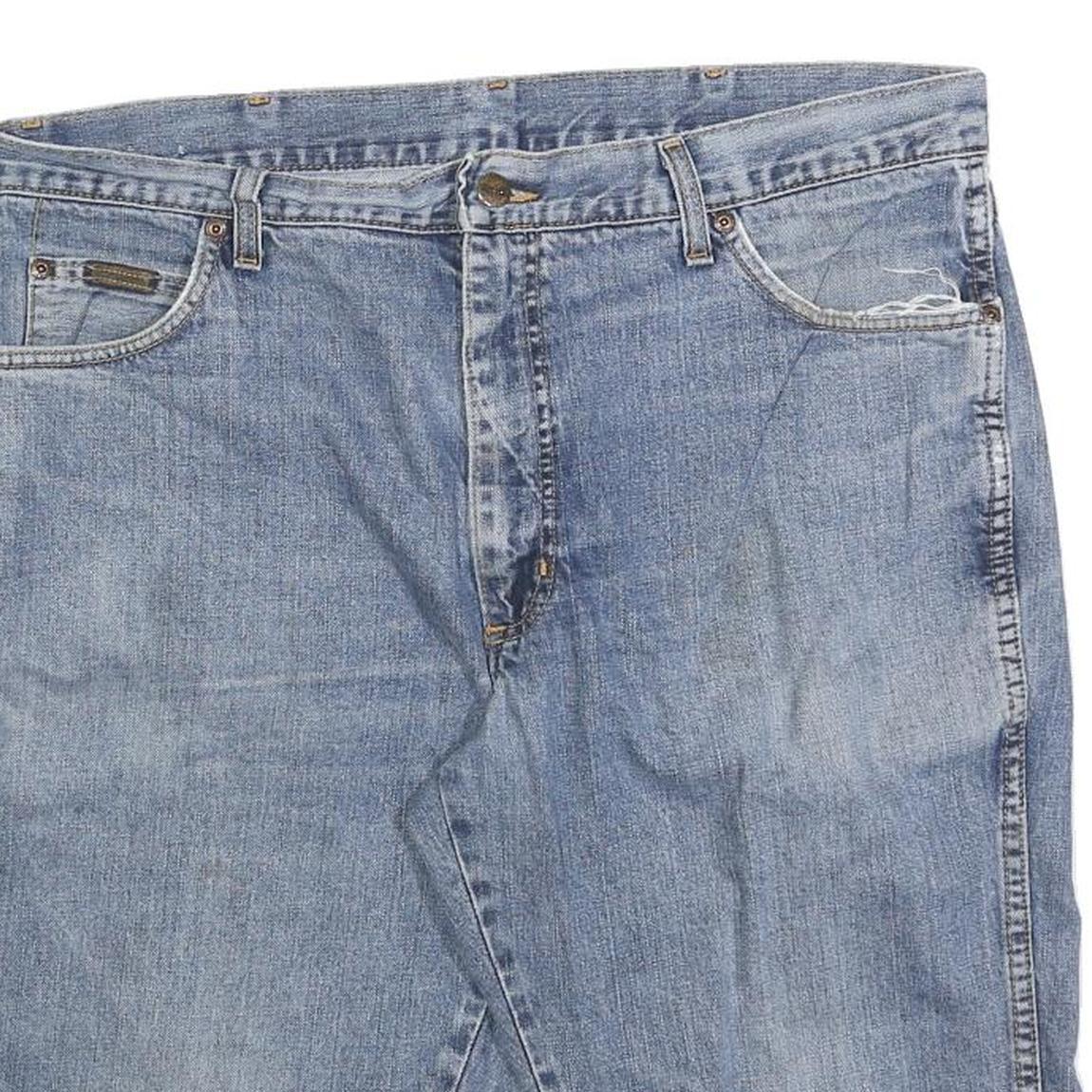 WRANGLER Mens Denim Blue Classic XL W38 Cotton Blend Shorts Casual Regular Fit