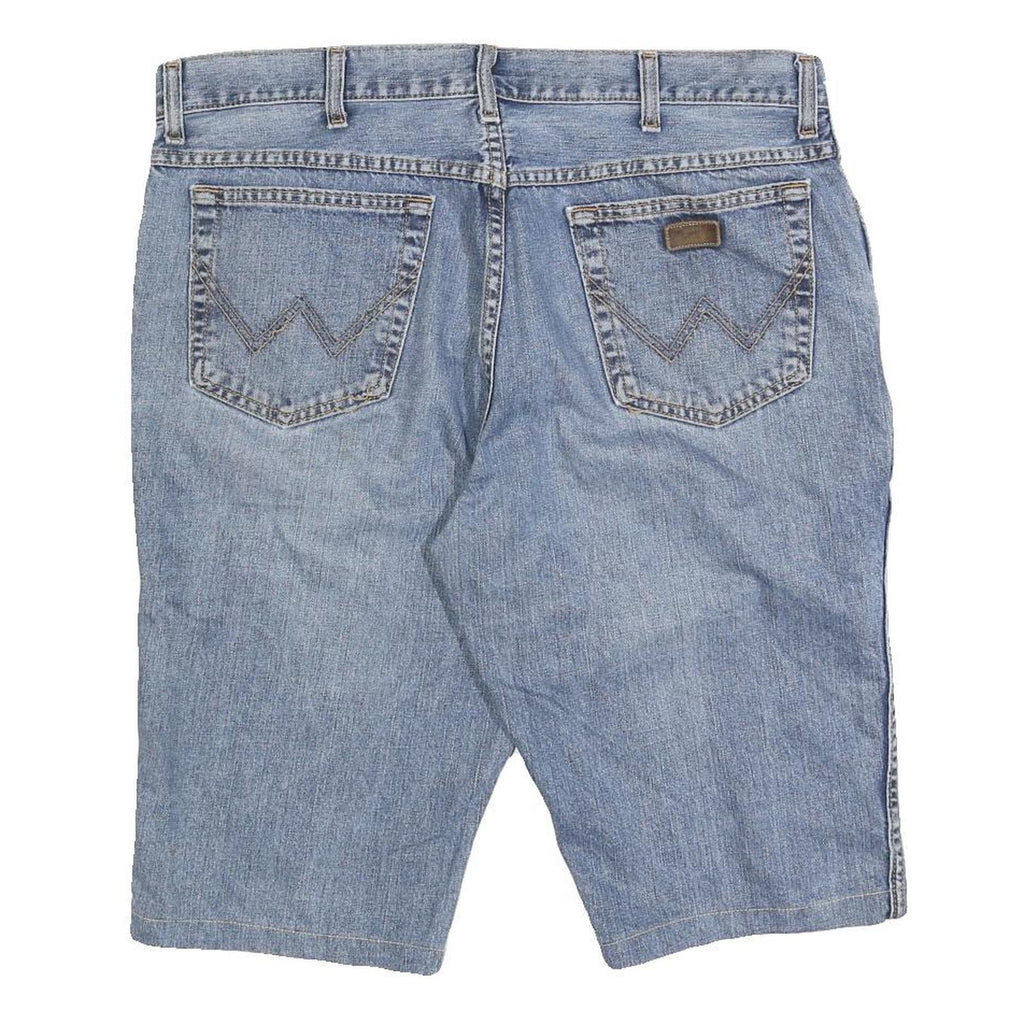 WRANGLER Mens Denim Blue Classic XL W38 Cotton Blend Shorts Casual Regular Fit