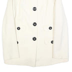 BOGNER Womens White Wool Blend Button Jacket L Casual Timeless Elegant Design