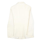 BOGNER Womens White Wool Blend Button Jacket L Casual Timeless Elegant Design