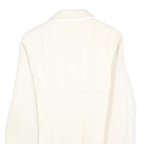 BOGNER Womens White Wool Blend Button Jacket L Casual Timeless Elegant Design