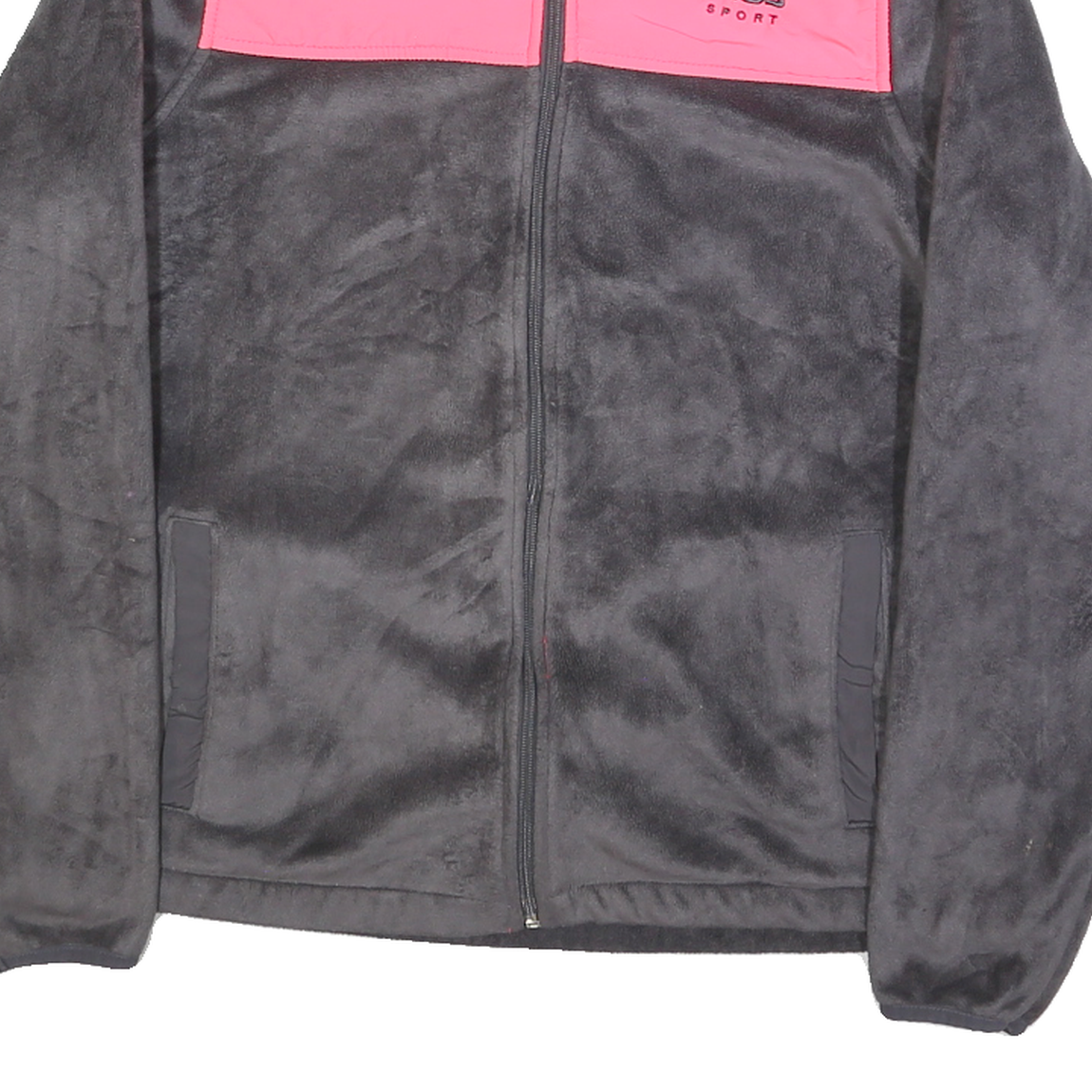 FILA Womens Grey & Pink Sport Jacket M Polyester Blend Zip Up Casual Outdoor